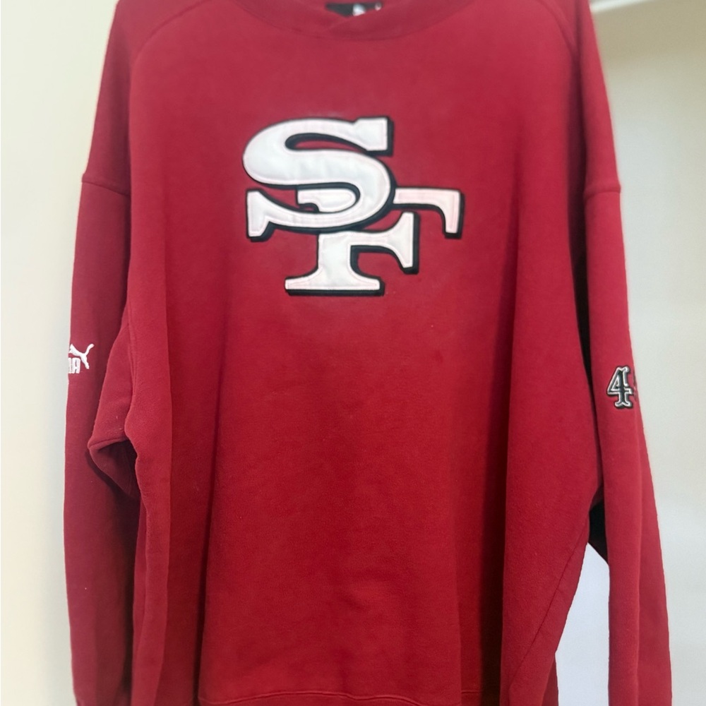 Puma Red Crewneck Sweater with SF Logo